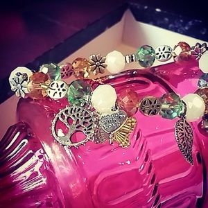 Tree of life glass bead bracelet child or adult